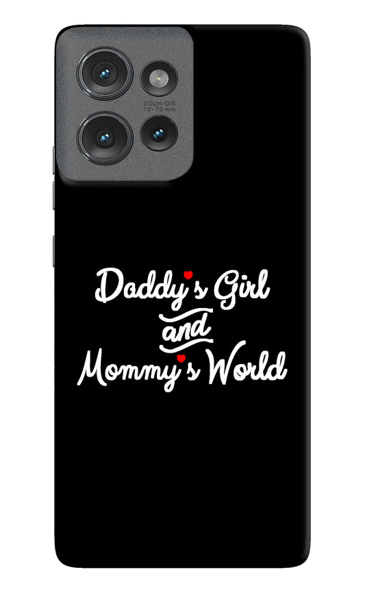 Daddy's Girl and Mommy's World Moto Edge 50 Back Cover