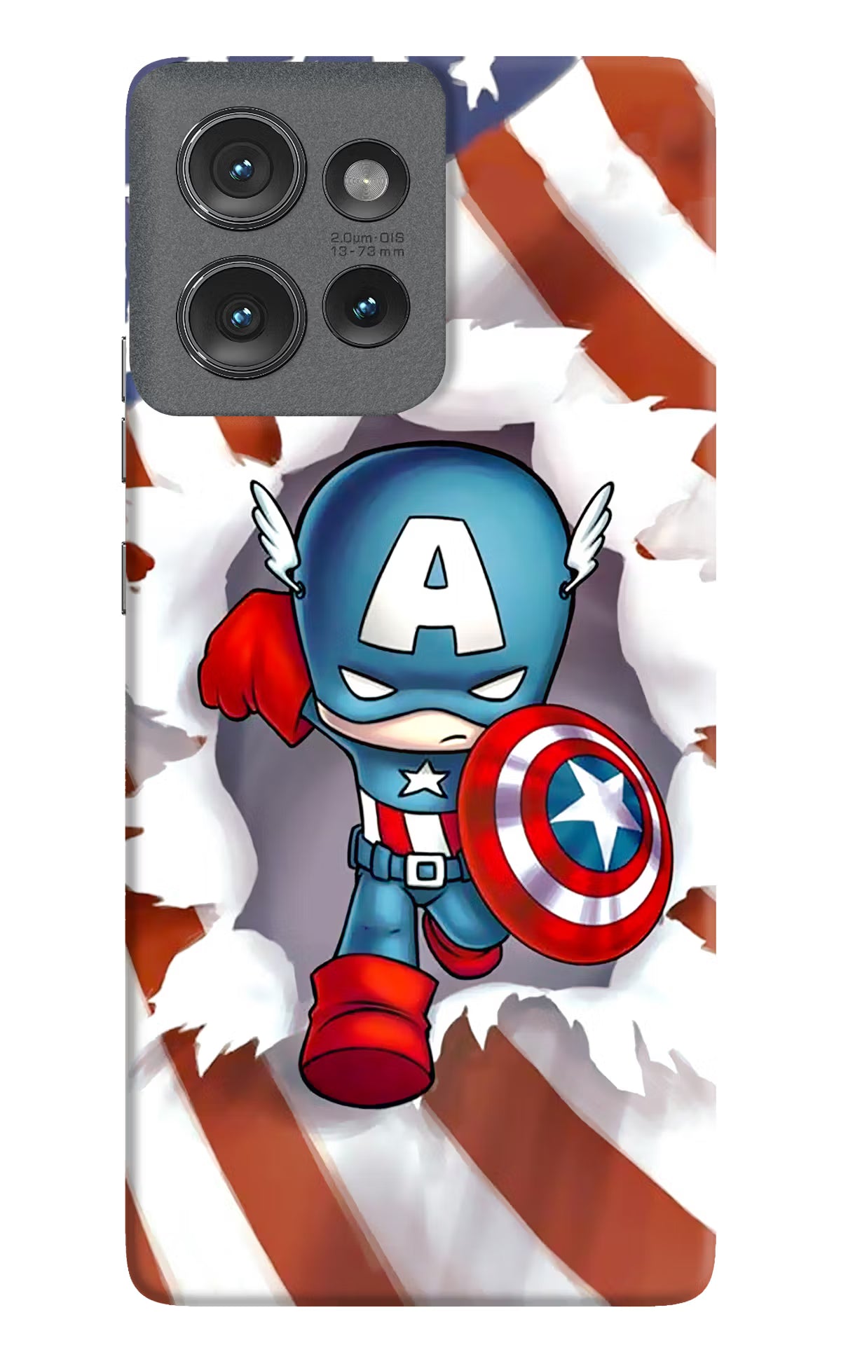Captain America Moto Edge 50 Hard Case Back Cover by Casekaro