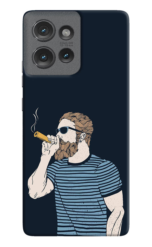 Smoking Moto Edge 50 Hard Case Back Cover by Casekaro