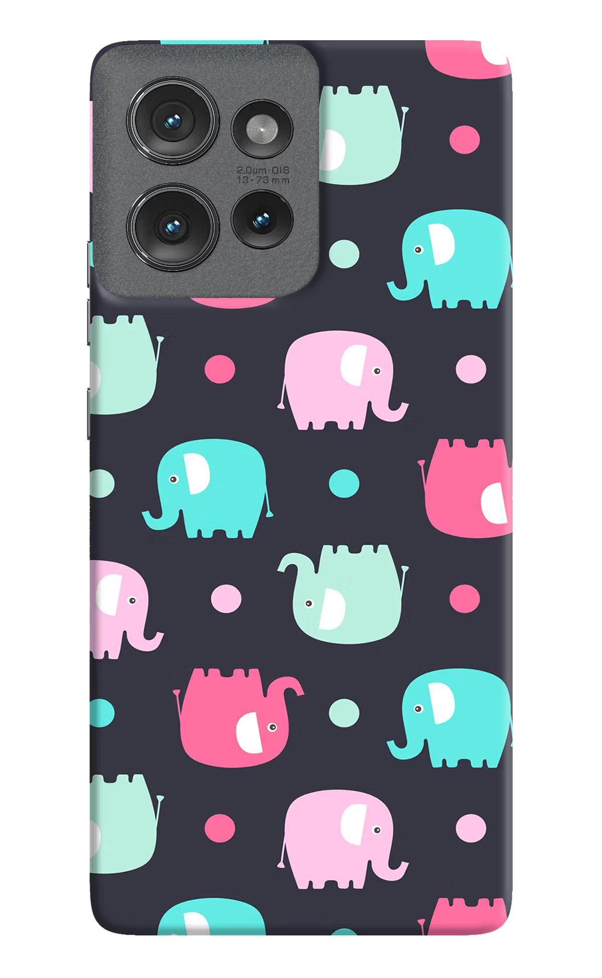 Elephants Moto Edge 50 Hard Case Back Cover by Casekaro