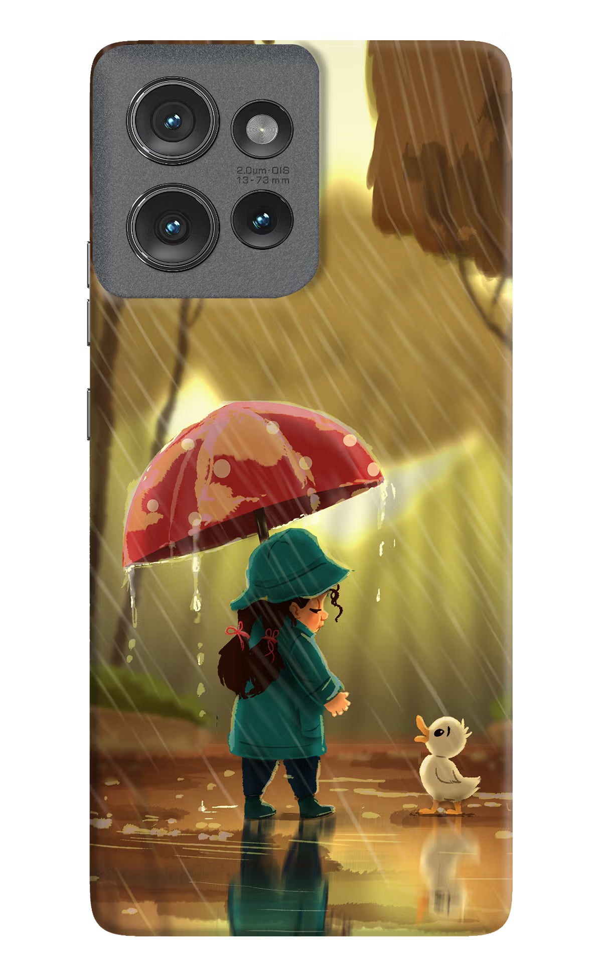 Rainy Day Moto Edge 50 Hard Case Back Cover by Casekaro