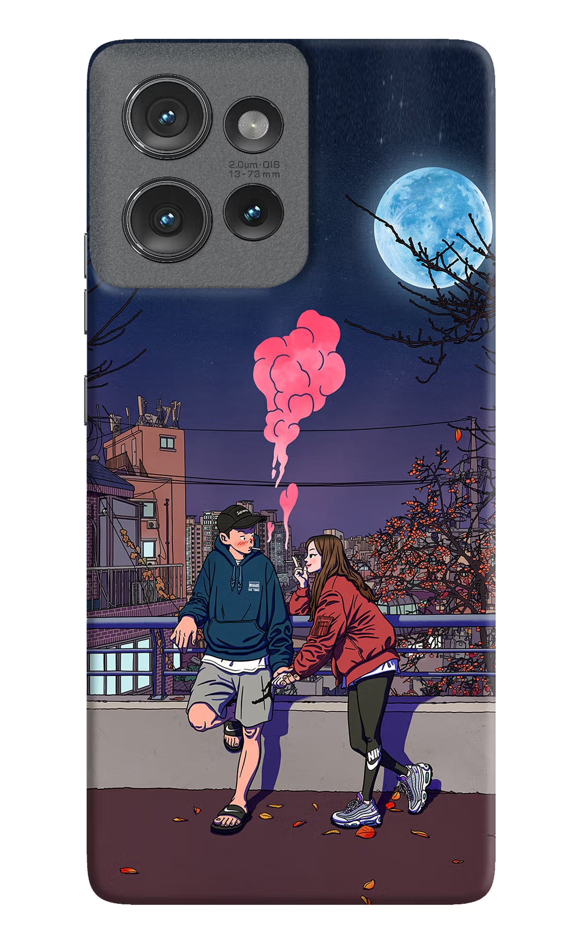 Chilling Couple Moto Edge 50 Hard Case Back Cover by Casekaro
