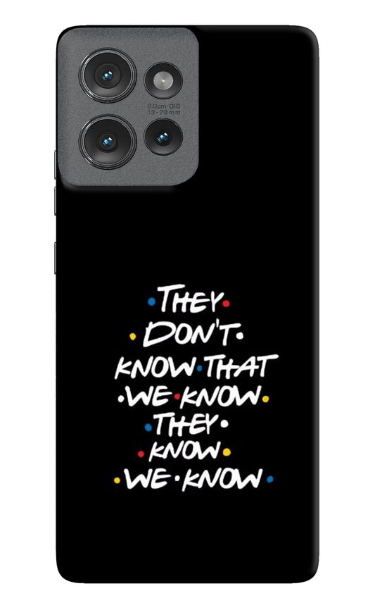 FRIENDS Dialogue Moto Edge 50 Hard Case Back Cover by Casekaro
