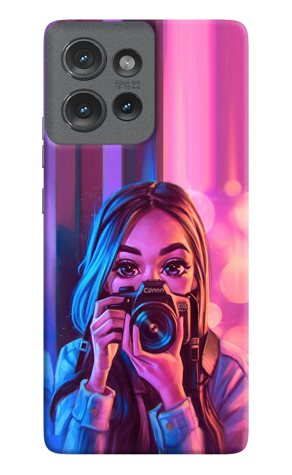 Girl Photographer Moto Edge 50 Back Cover