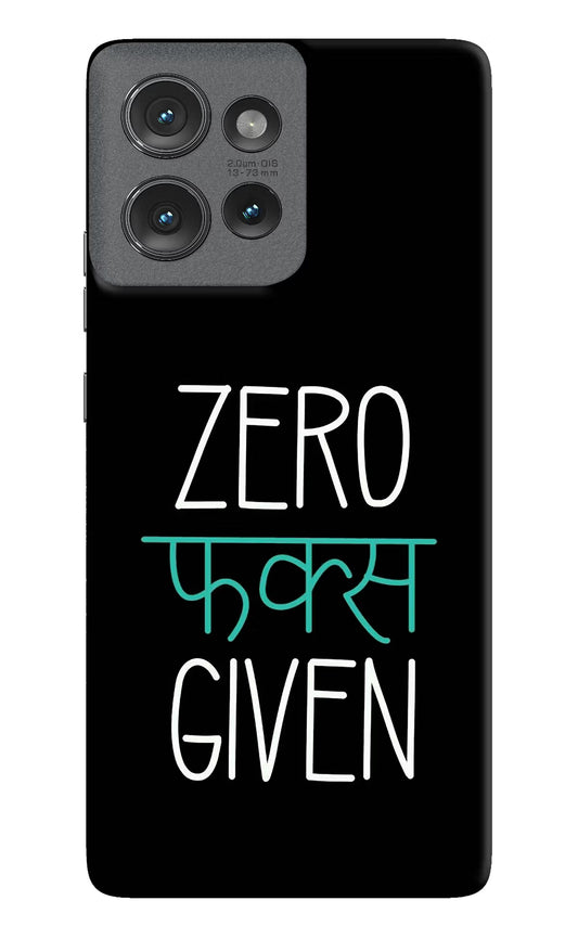 Zero Fucks Given Moto Edge 50 Hard Case Back Cover by Casekaro