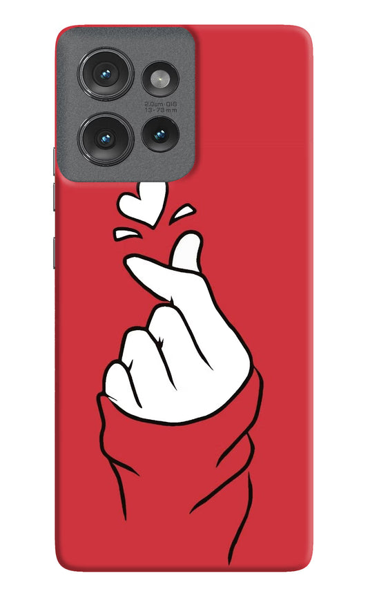 Korean Love Sign Moto Edge 50 Hard Case Back Cover by Casekaro