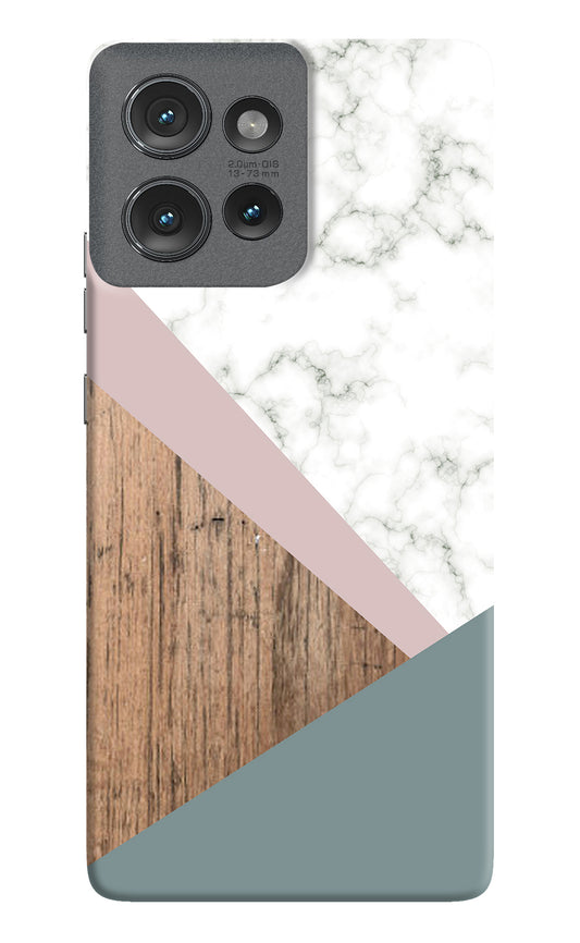 Marble wood Abstract Moto Edge 50 Back Cover