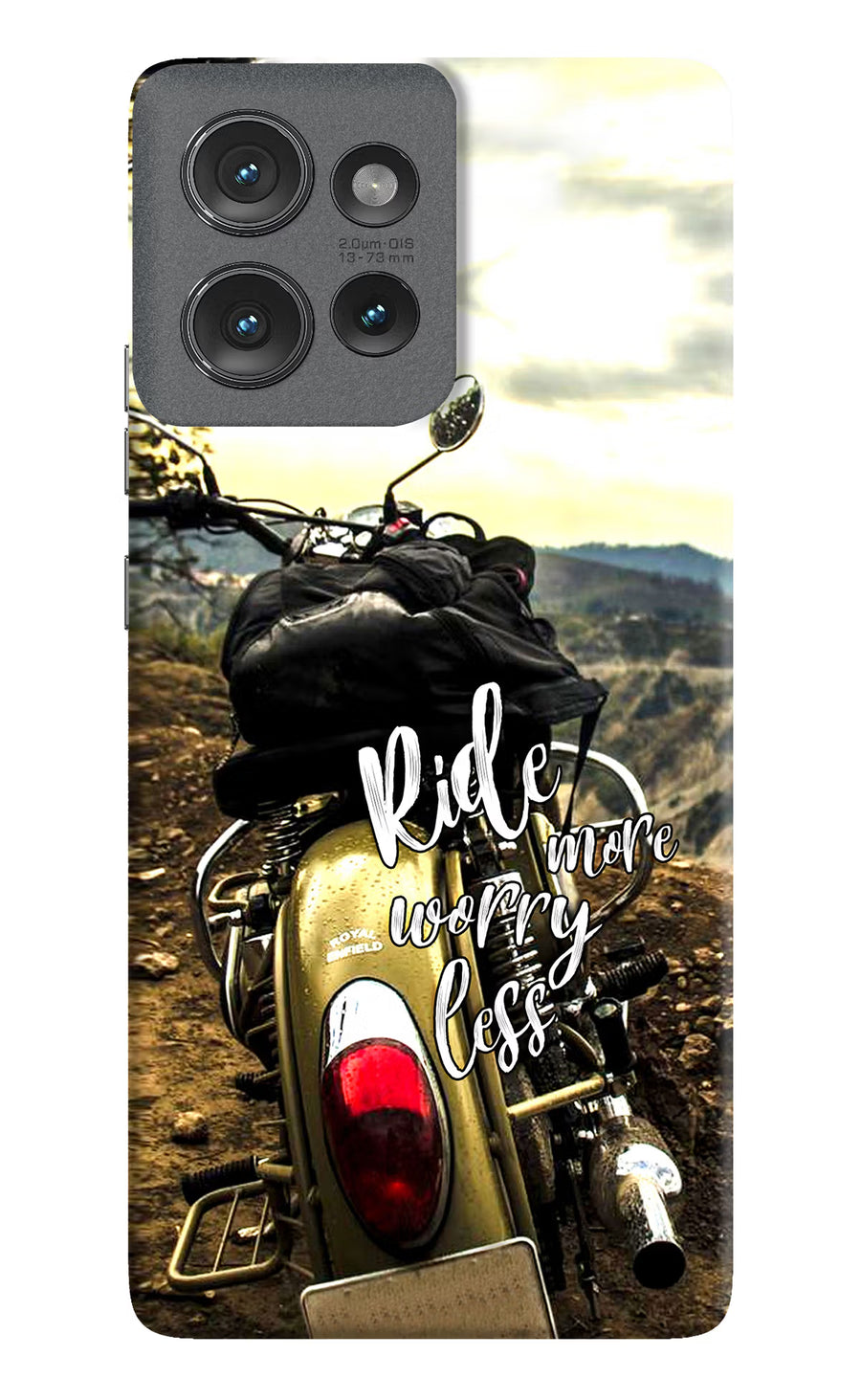 Ride More Worry Less Moto Edge 50 Back Cover, Hard case