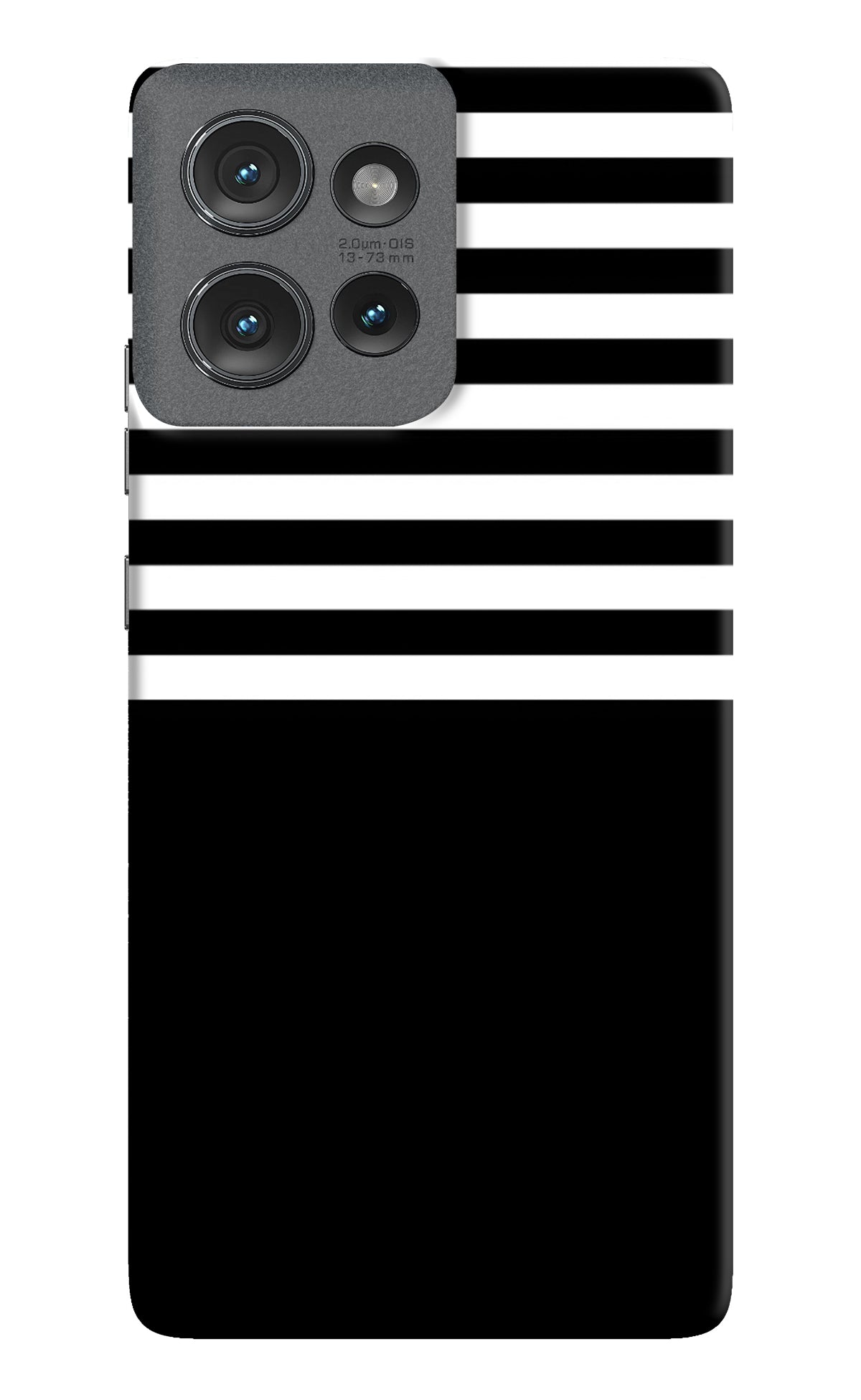 Black and White Print Moto Edge 50 Back Cover