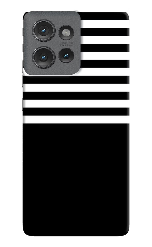 Black and White Print Moto Edge 50 Hard Case Back Cover by Casekaro