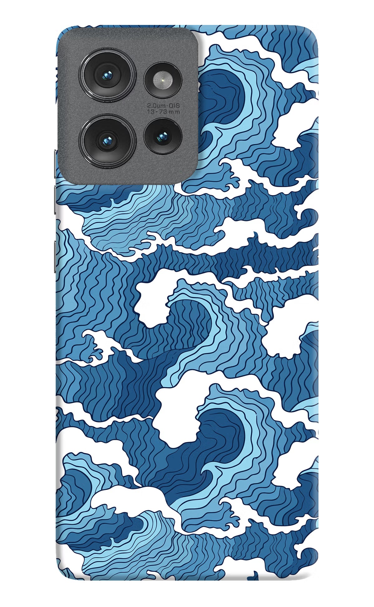 Blue Waves Moto Edge 50 Hard Case Back Cover by Casekaro