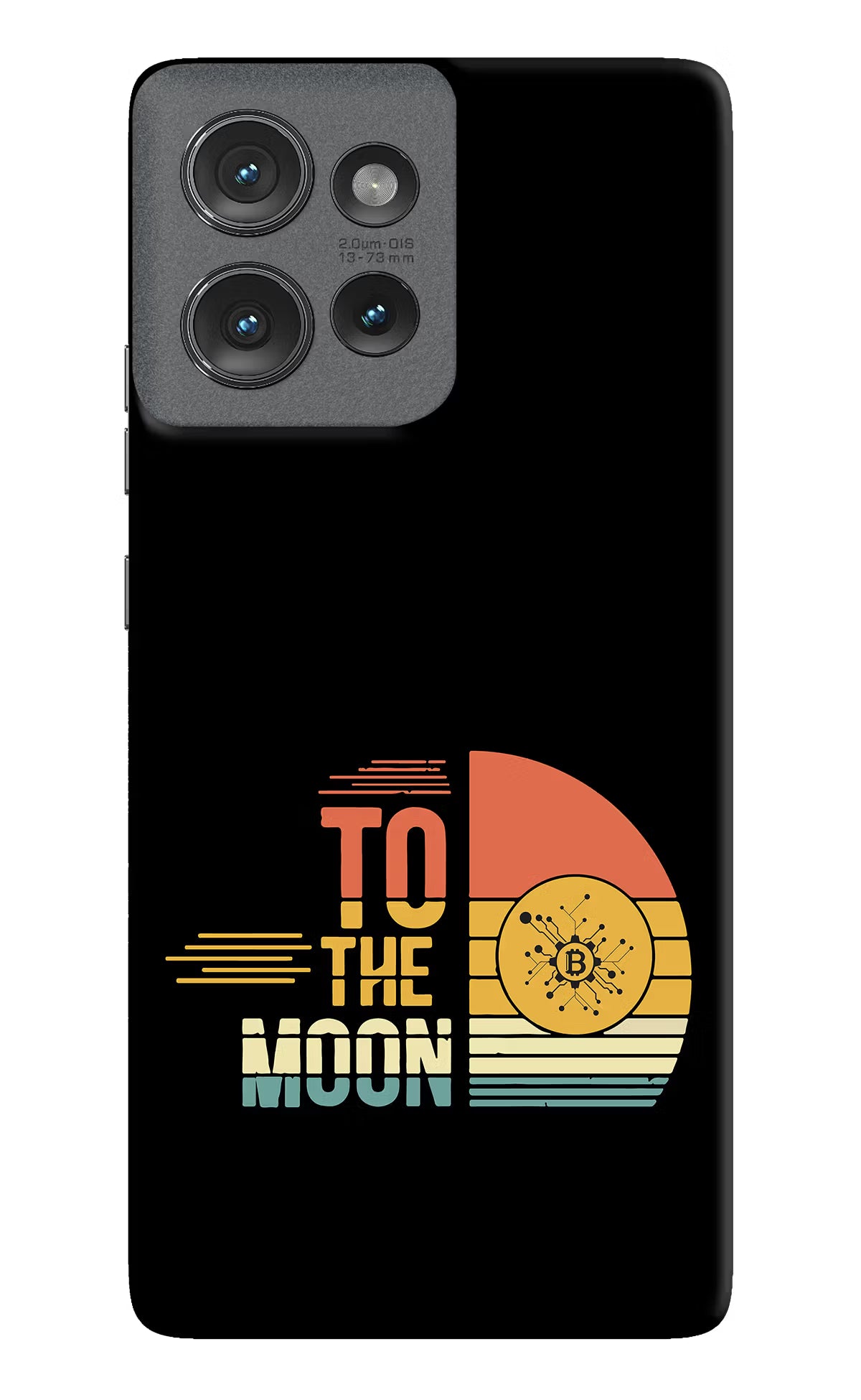 To the Moon Moto Edge 50 Hard Case Back Cover by Casekaro