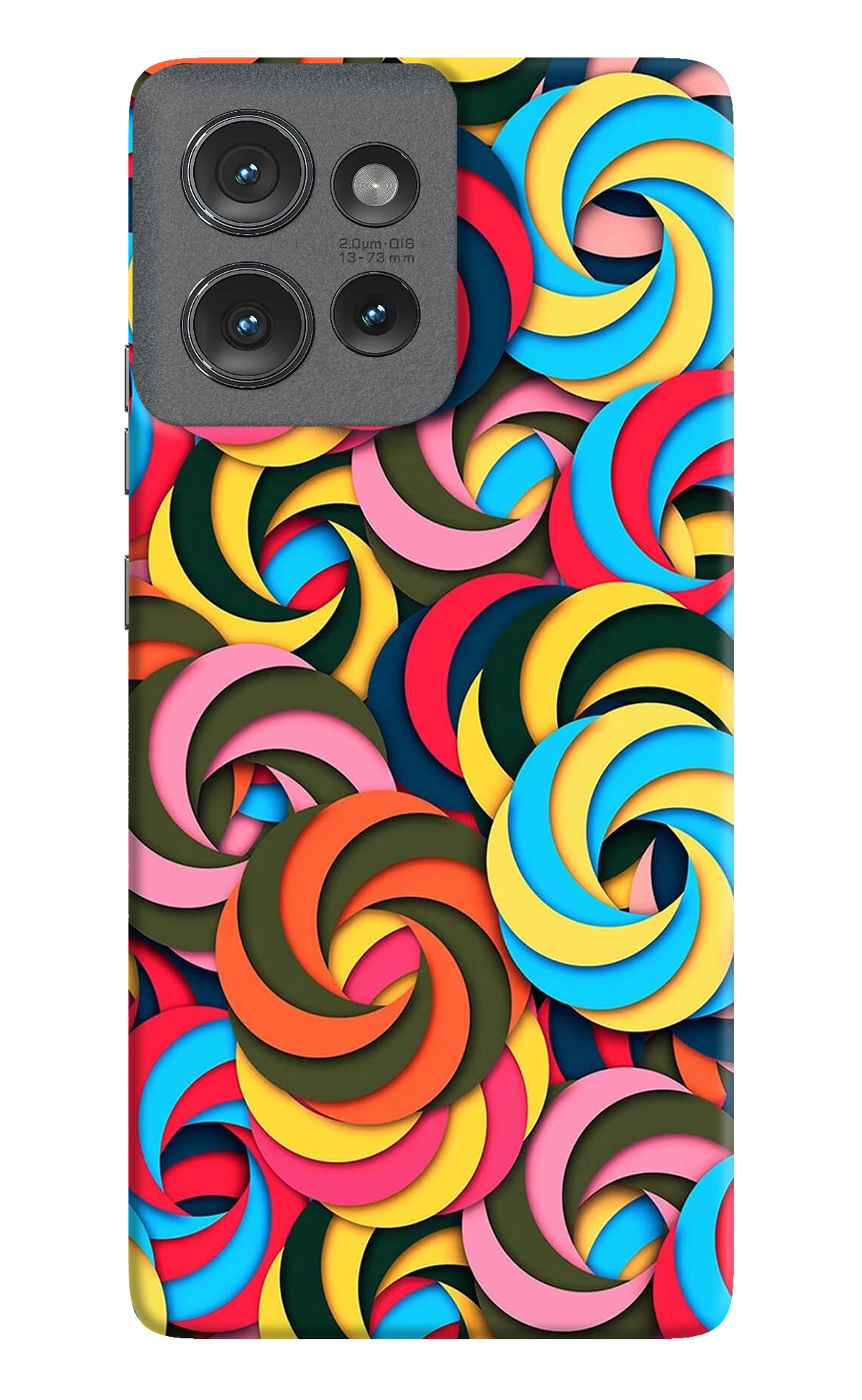 Spiral Pattern Moto Edge 50 Back Cover