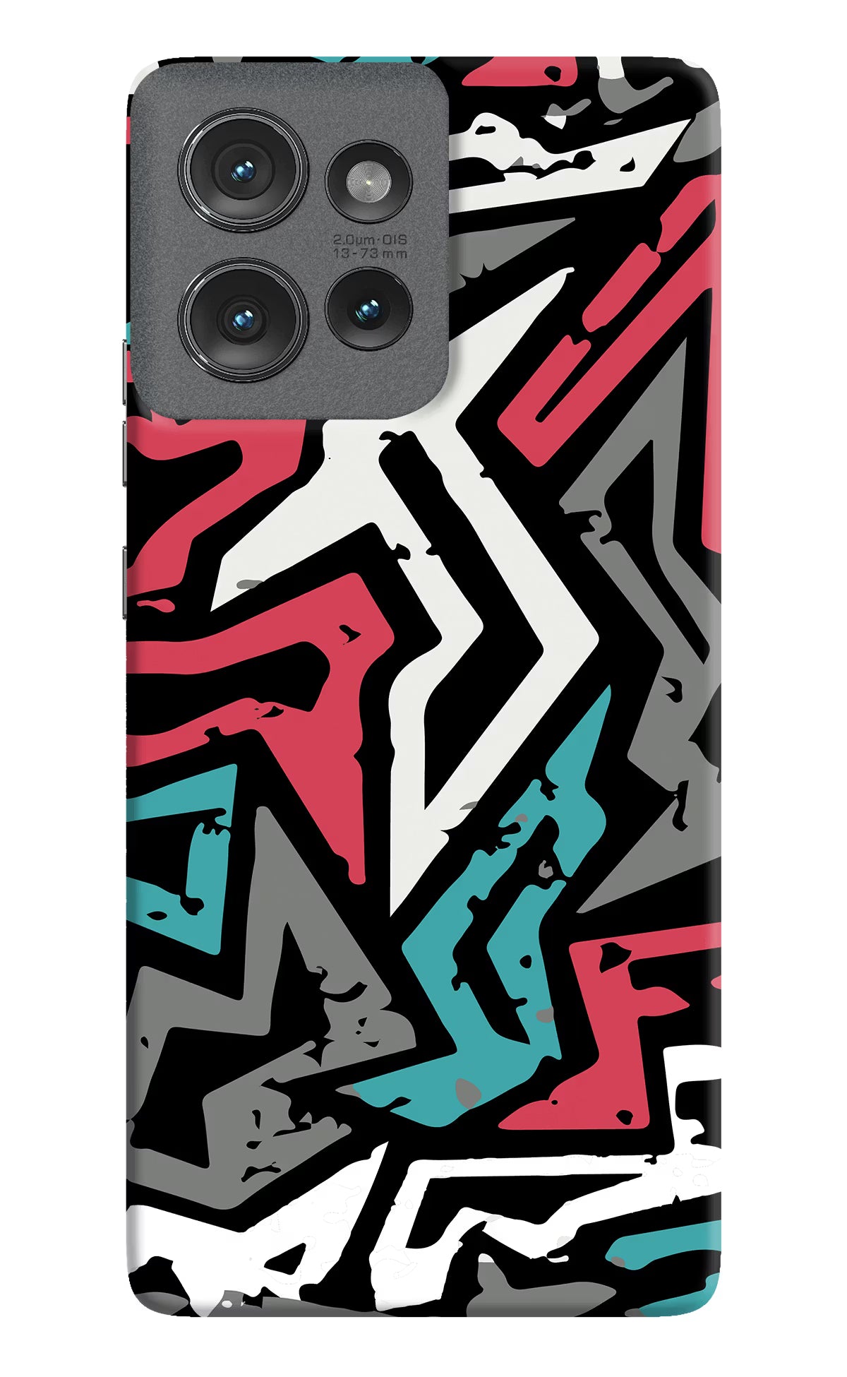 Geometric Graffiti Moto Edge 50 Hard Case Back Cover by Casekaro