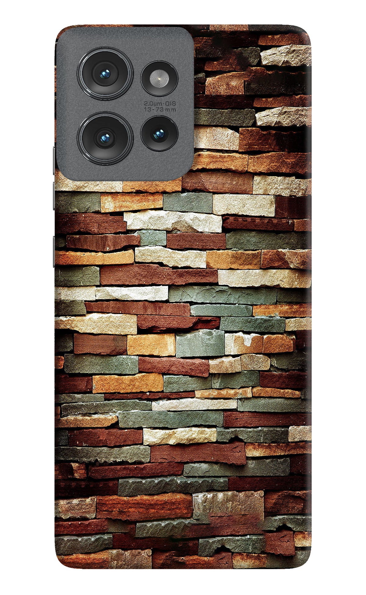 Bricks Pattern Moto Edge 50 Back Cover