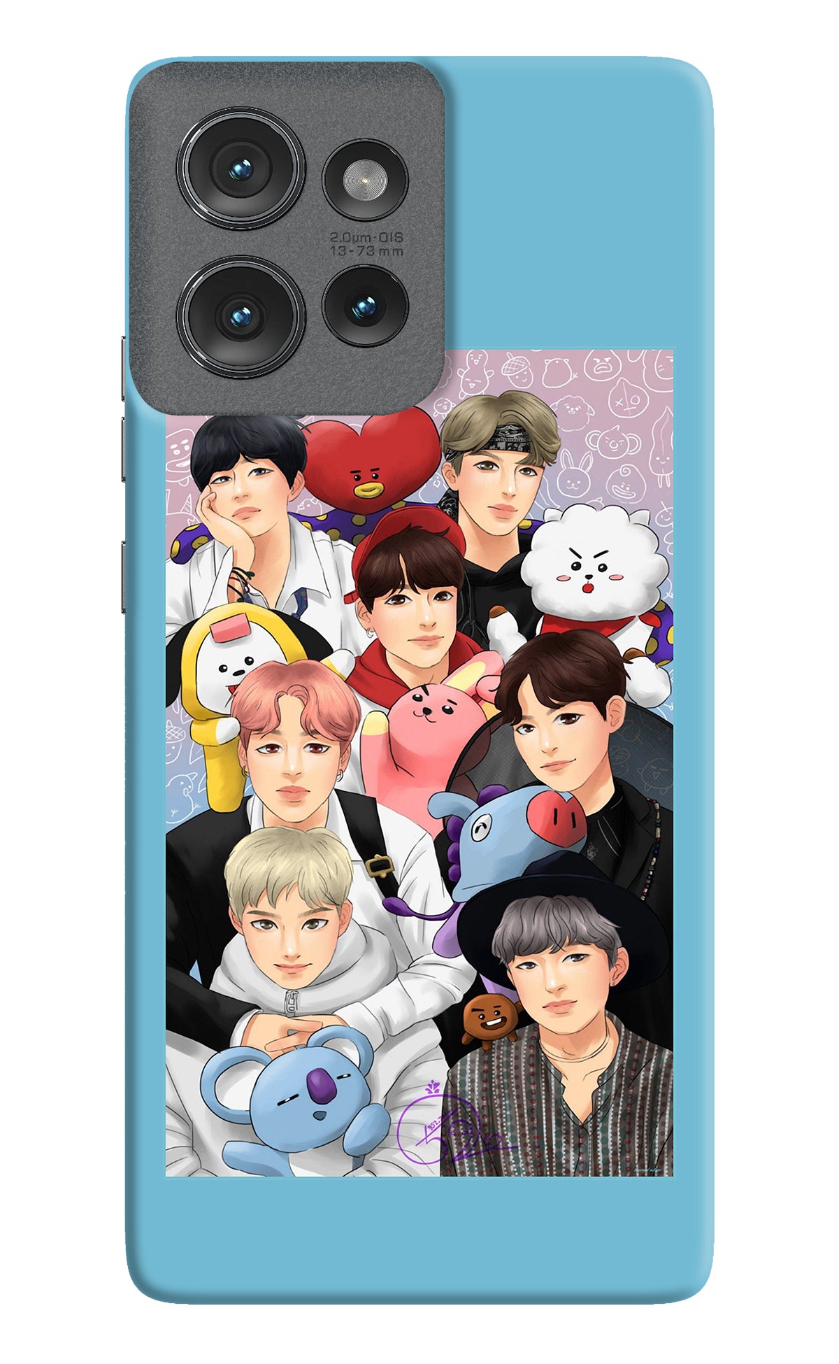 BTS with animals Moto Edge 50 Back Cover