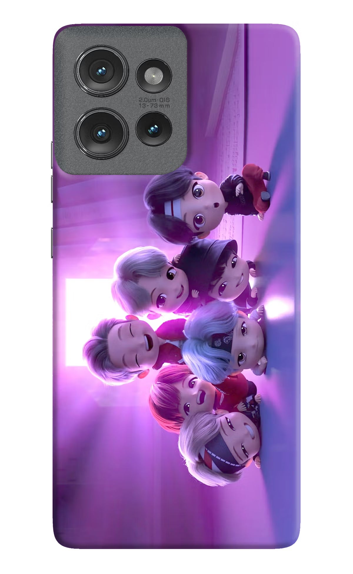 BTS Chibi Moto Edge 50 Hard Case Back Cover by Casekaro