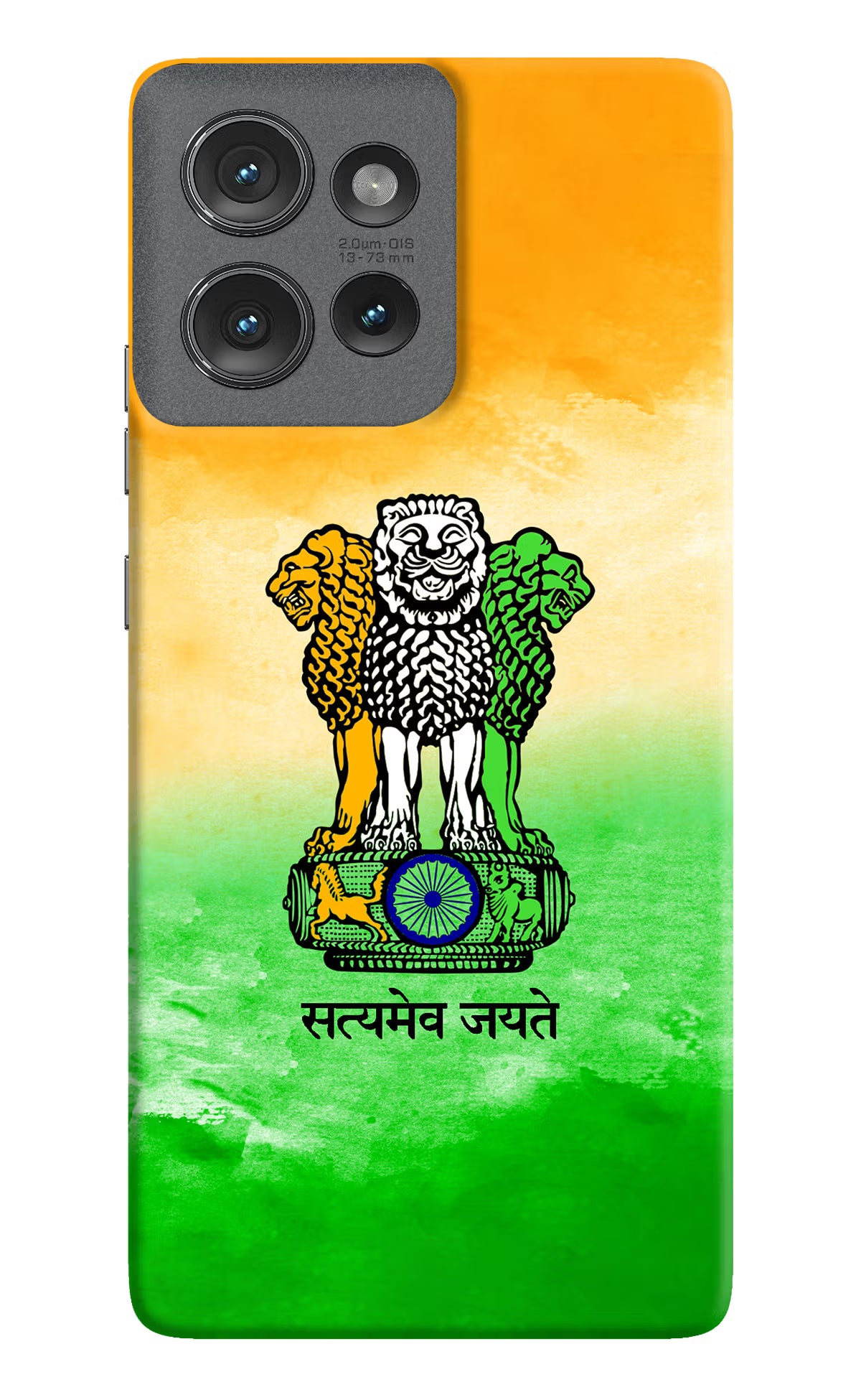 Satyamev Jayate Flag Moto Edge 50 Hard Case Back Cover by Casekaro