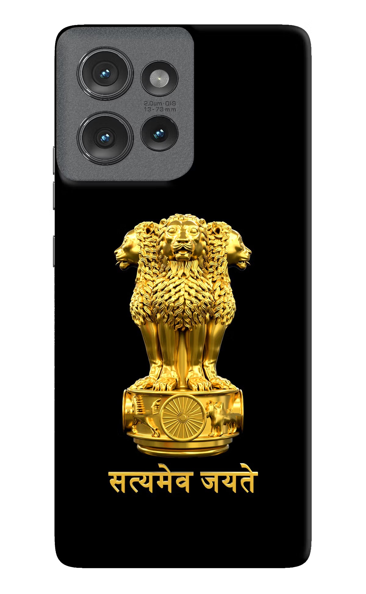 Satyamev Jayate Golden Moto Edge 50 Hard Case Back Cover by Casekaro