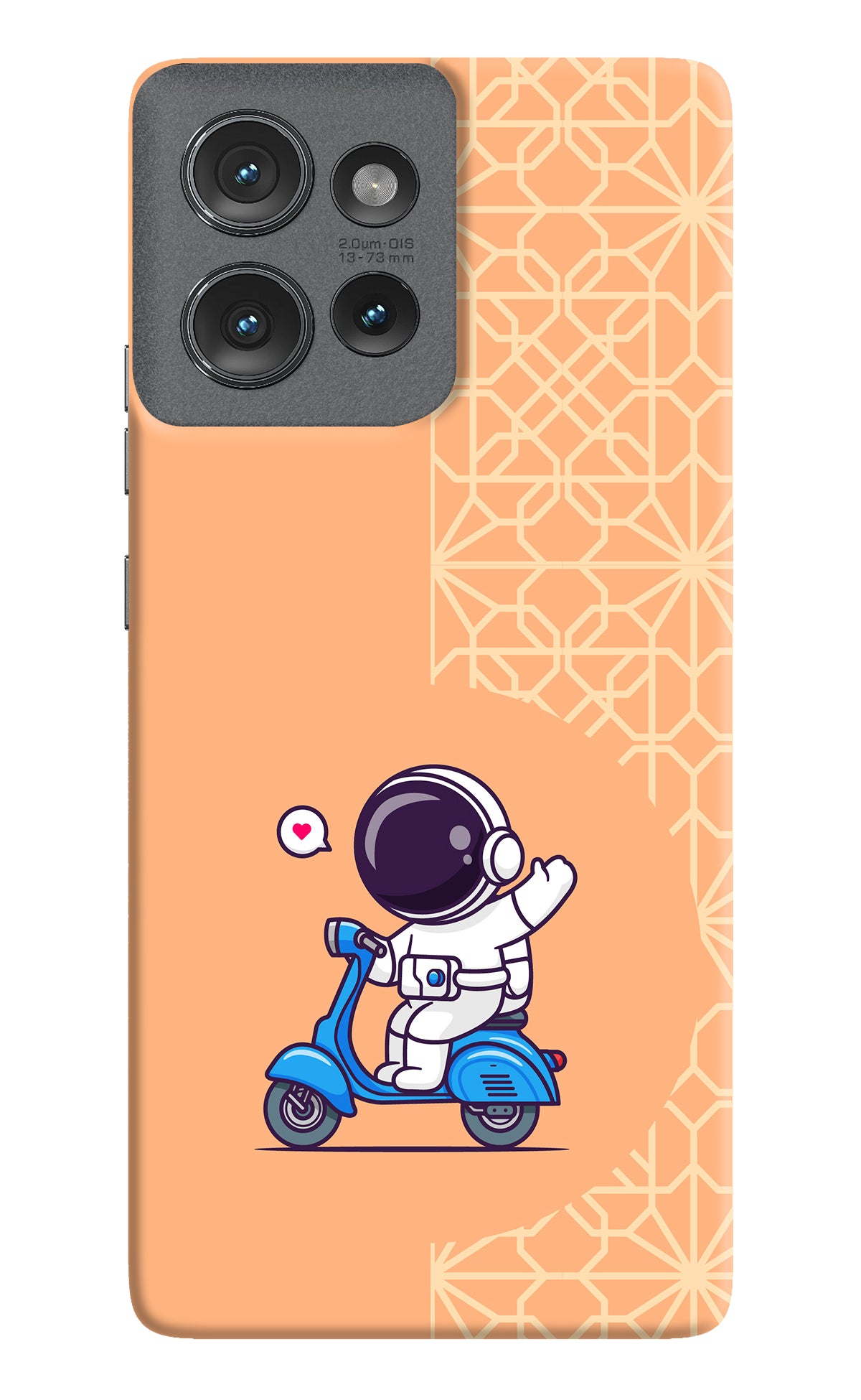 Cute Astronaut Riding Moto Edge 50 Back Cover