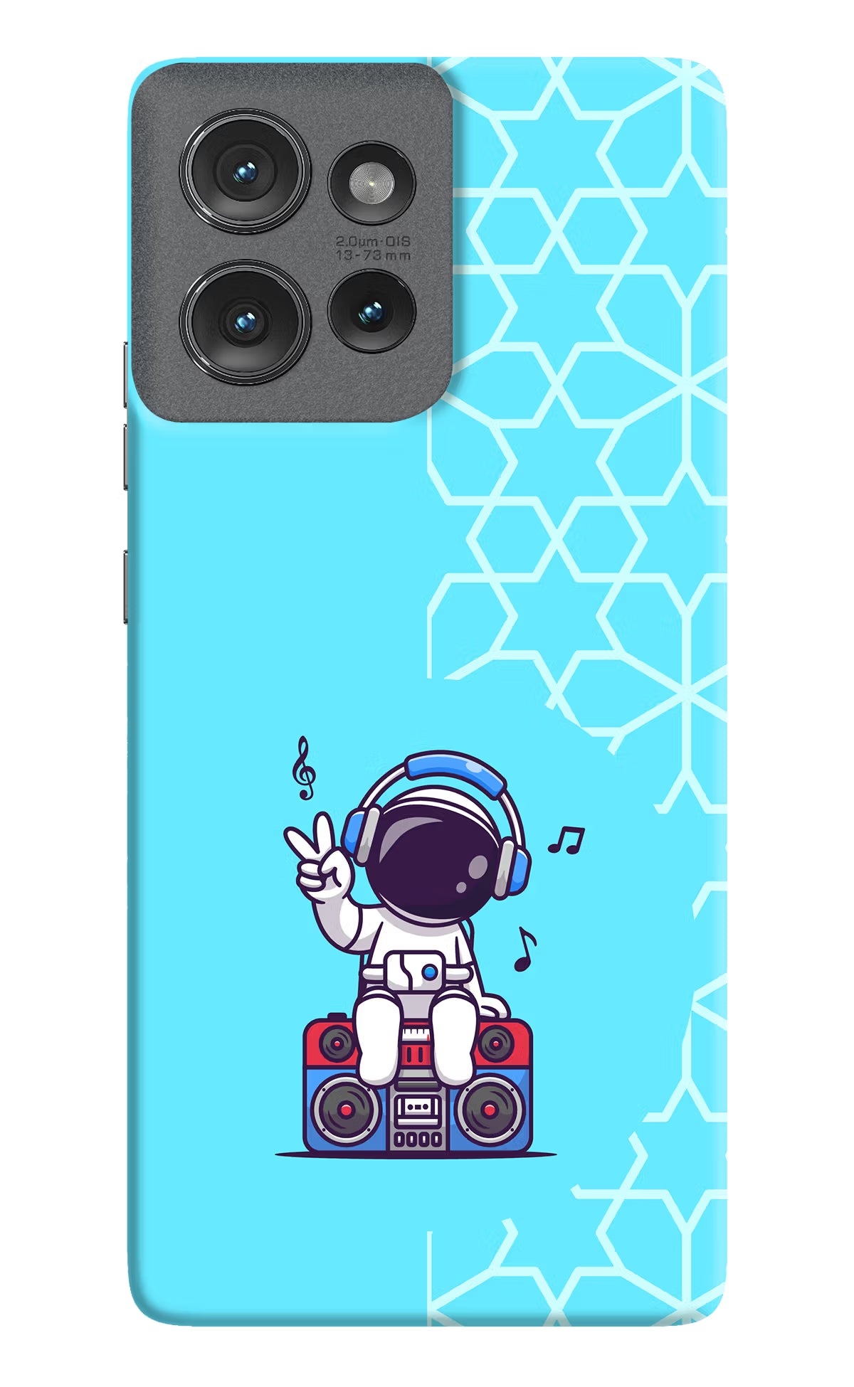 Cute Astronaut Chilling Moto Edge 50 Hard Case Back Cover by Casekaro