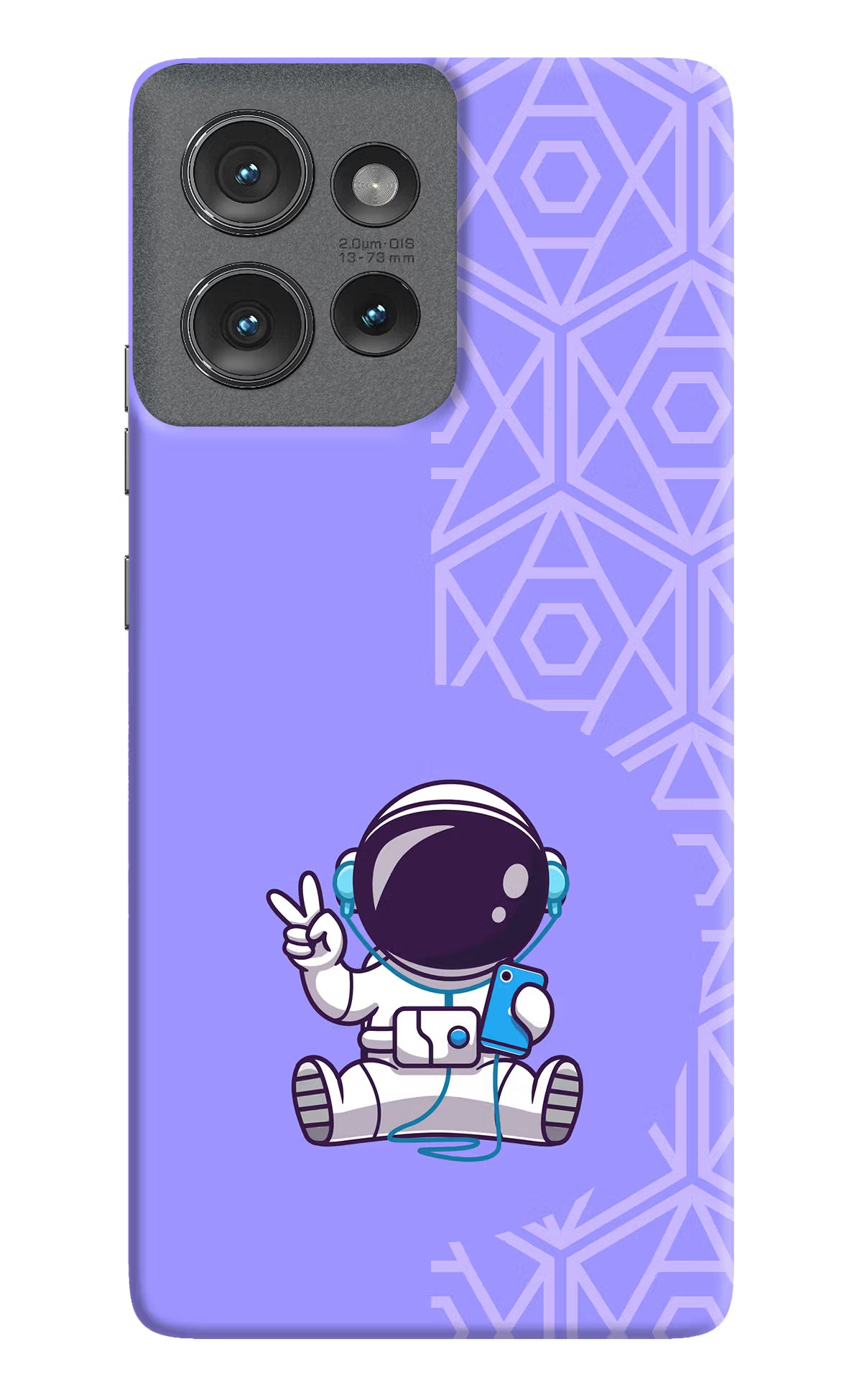 Cute Astronaut Chilling Moto Edge 50 Hard Case Back Cover by Casekaro