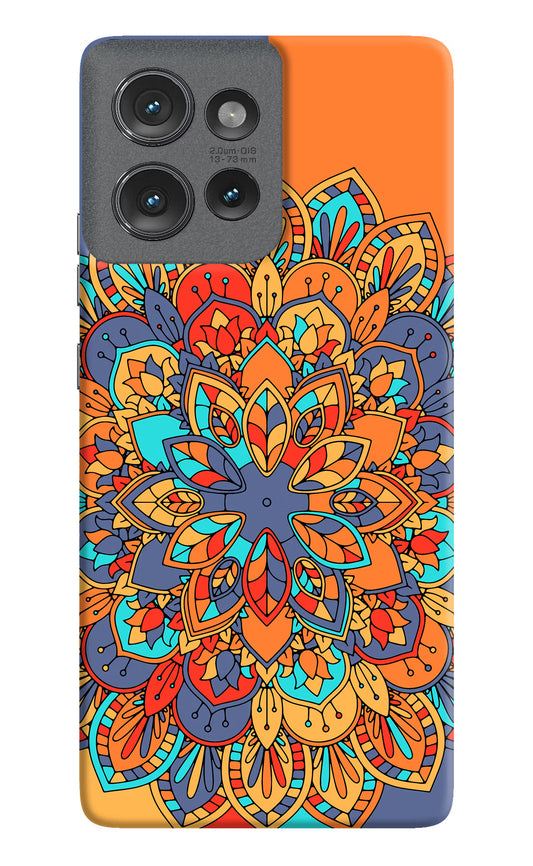 Color Mandala Moto Edge 50 Hard Case Back Cover by Casekaro