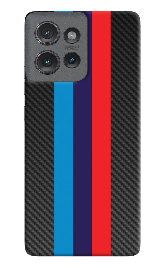 BMW Stripes Pattern Moto Edge 50 Back Cover