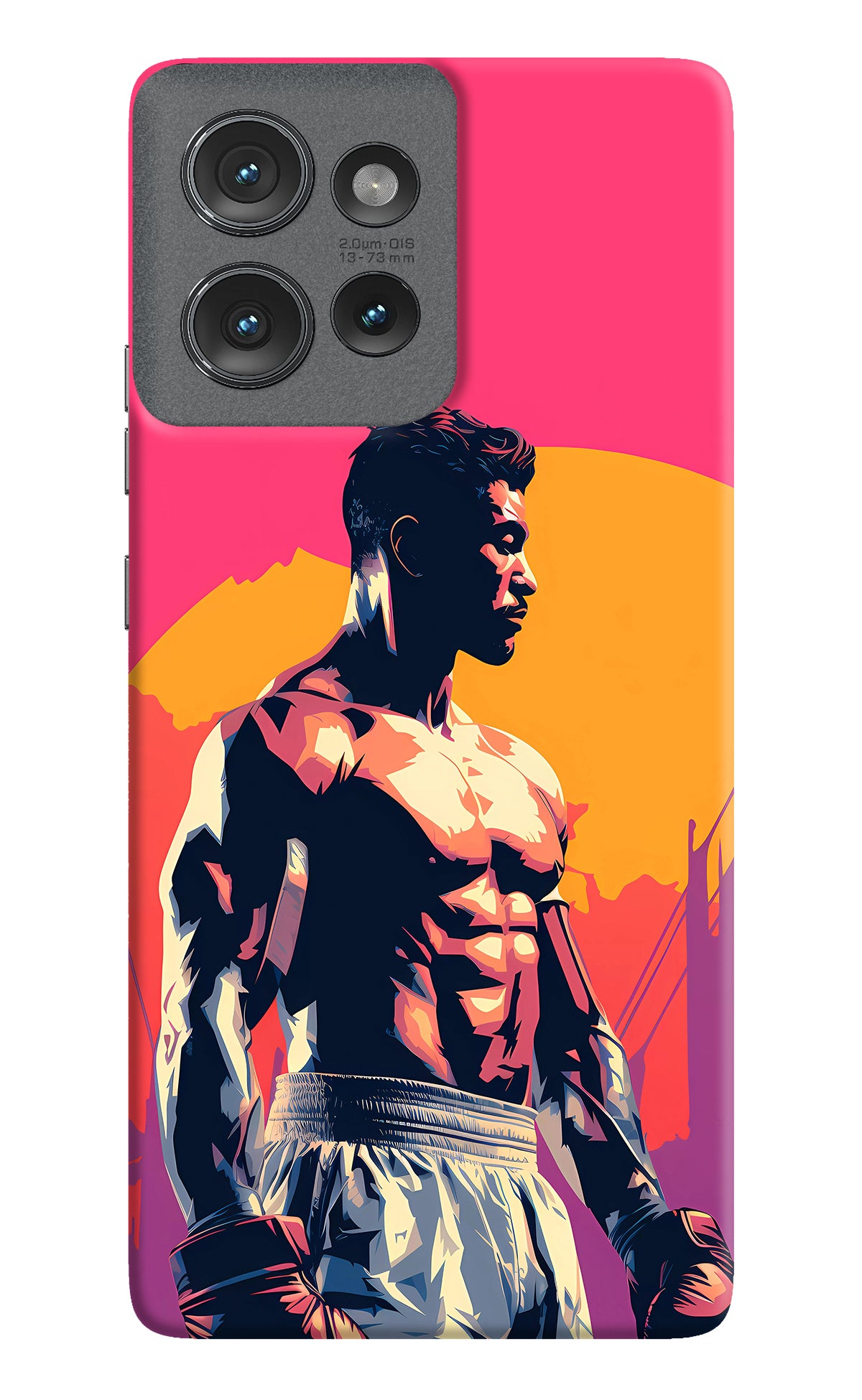 Sunset Warrior (AI Generated) Moto Edge 50 Back Cover