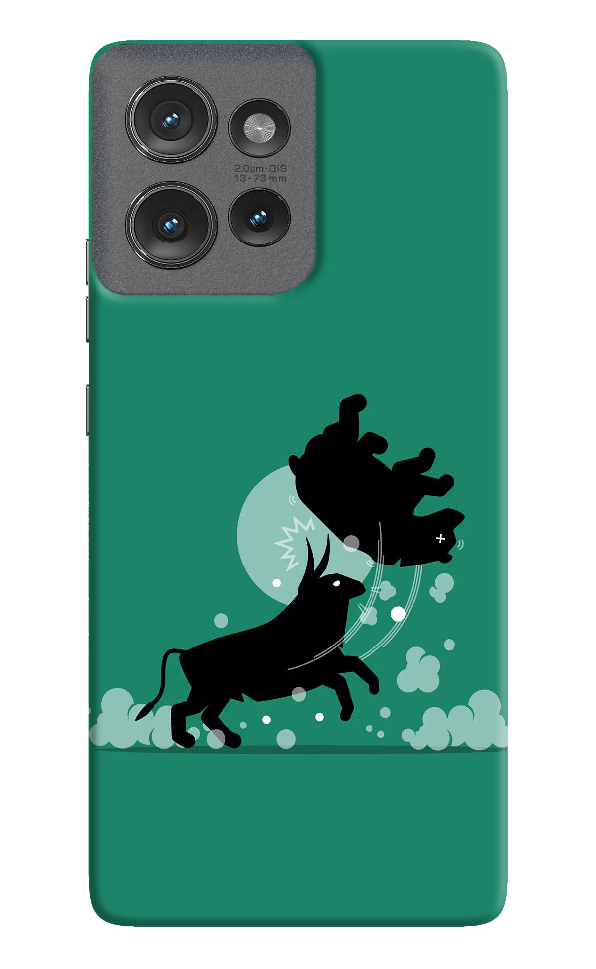 Bull Conqueror Moto Edge 50 Hard Case Back Cover by Casekaro