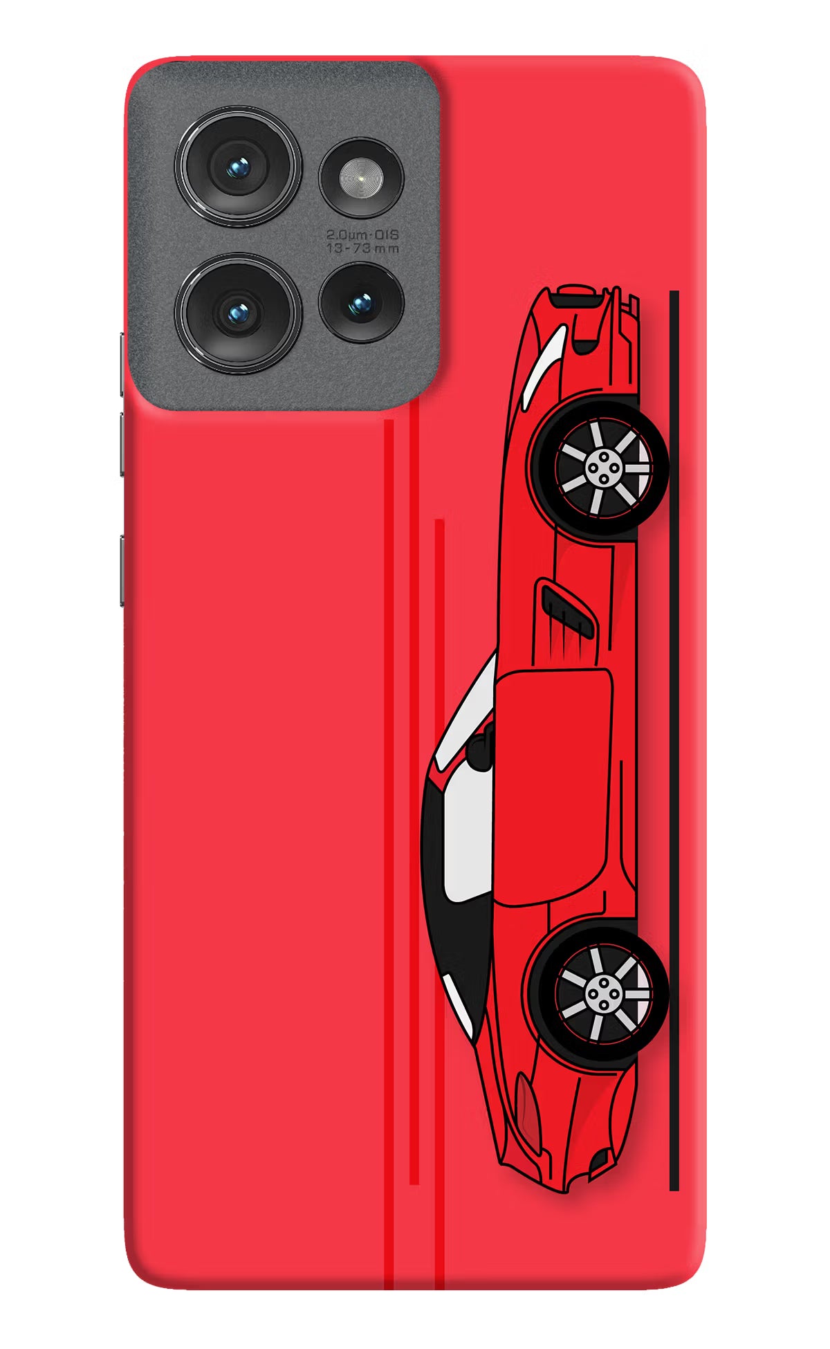 Red Velocity Moto Edge 50 Hard Case Back Cover by Casekaro