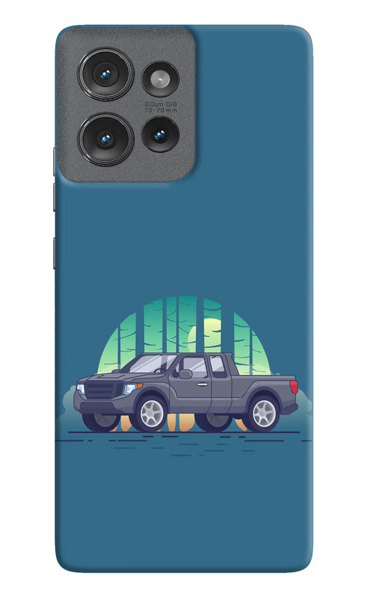Retro Garage Vibe Moto Edge 50 Hard Case Back Cover by Casekaro