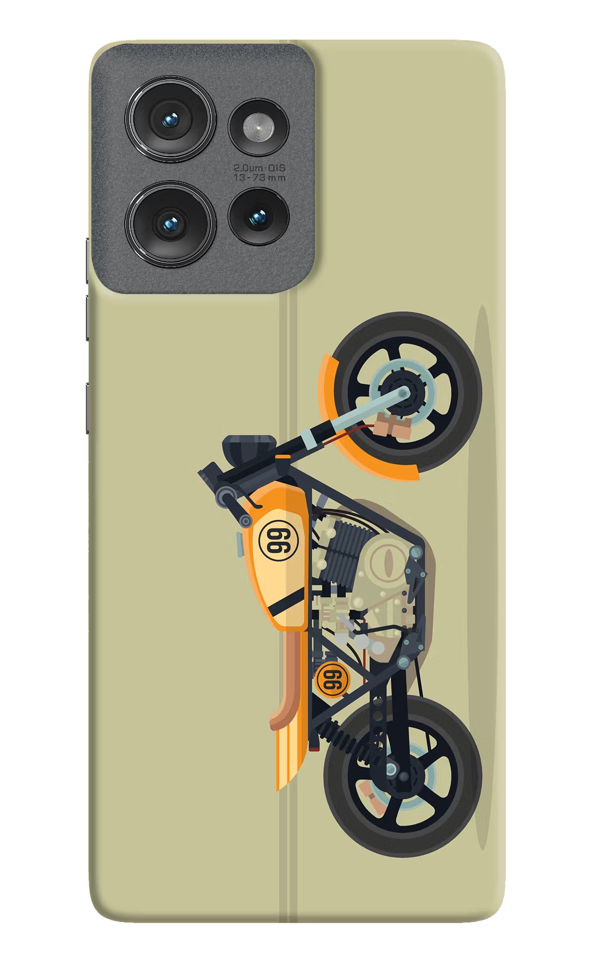 Vertical Speedster Moto Edge 50 Hard Case Back Cover by Casekaro