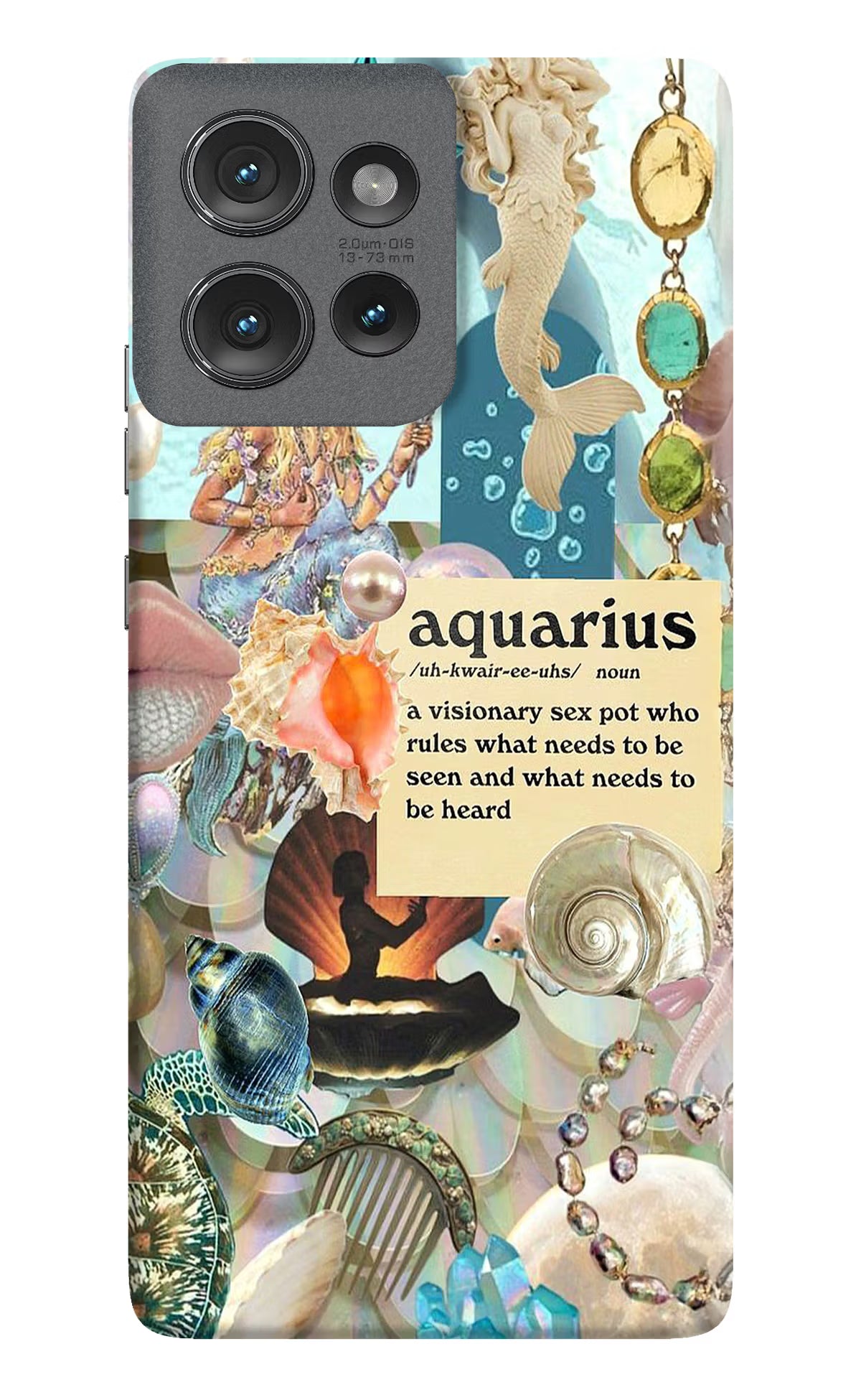 Aquarius Zodiac Moto Edge 50 Hard Case Back Cover by Casekaro