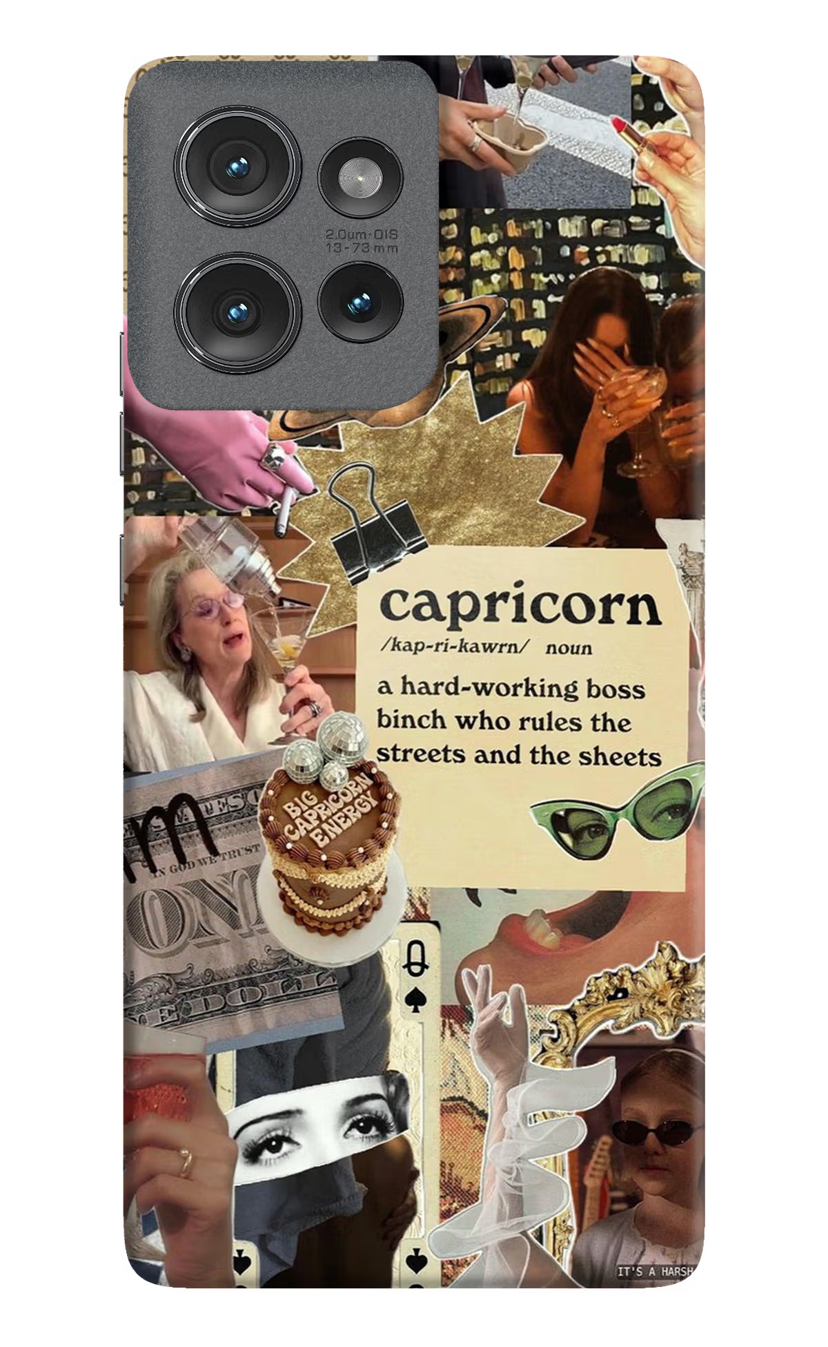 Capricorn Zodiac Moto Edge 50 Hard Case Back Cover by Casekaro