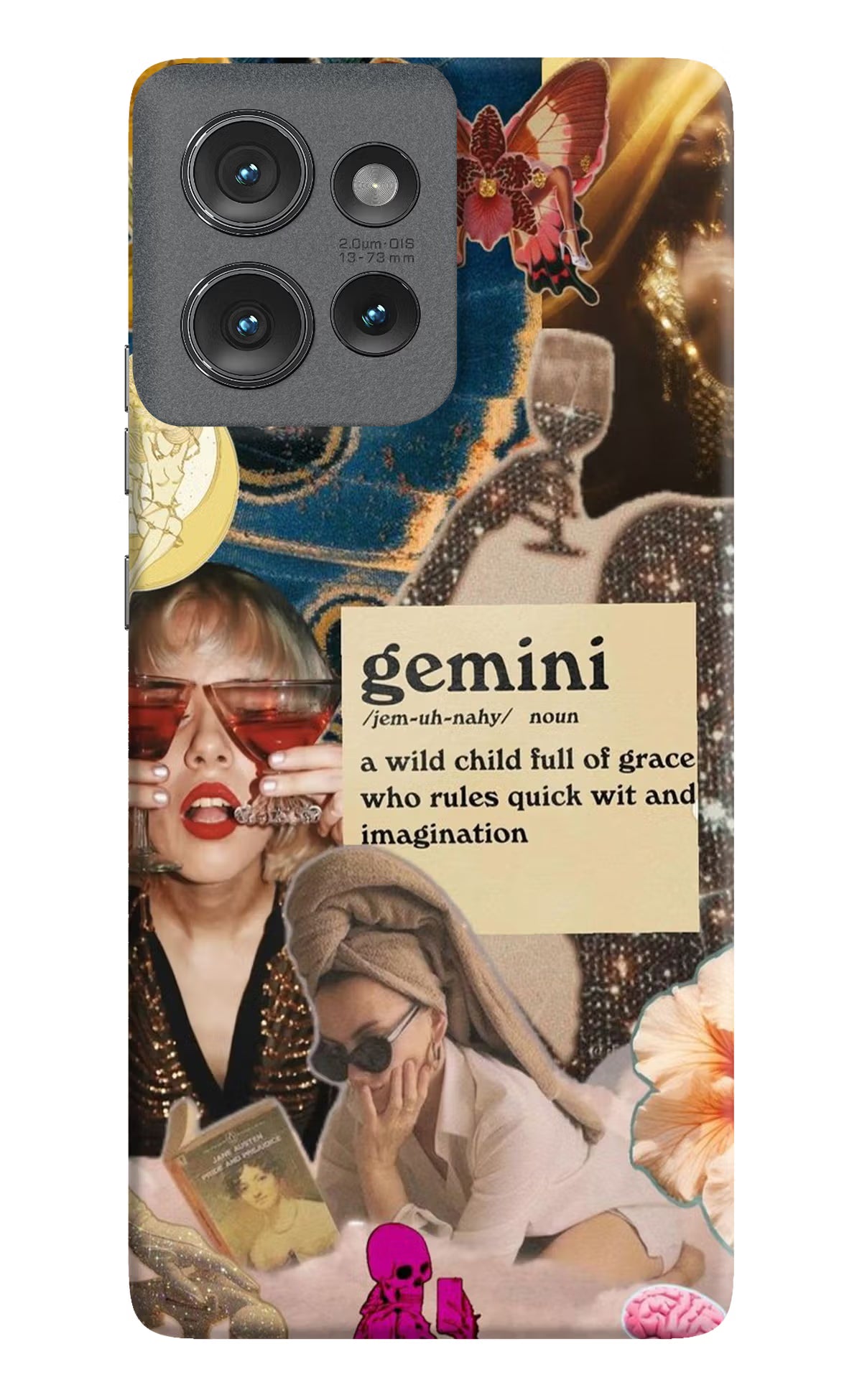 Gemini Zodiac Moto Edge 50 Hard Case Back Cover by Casekaro