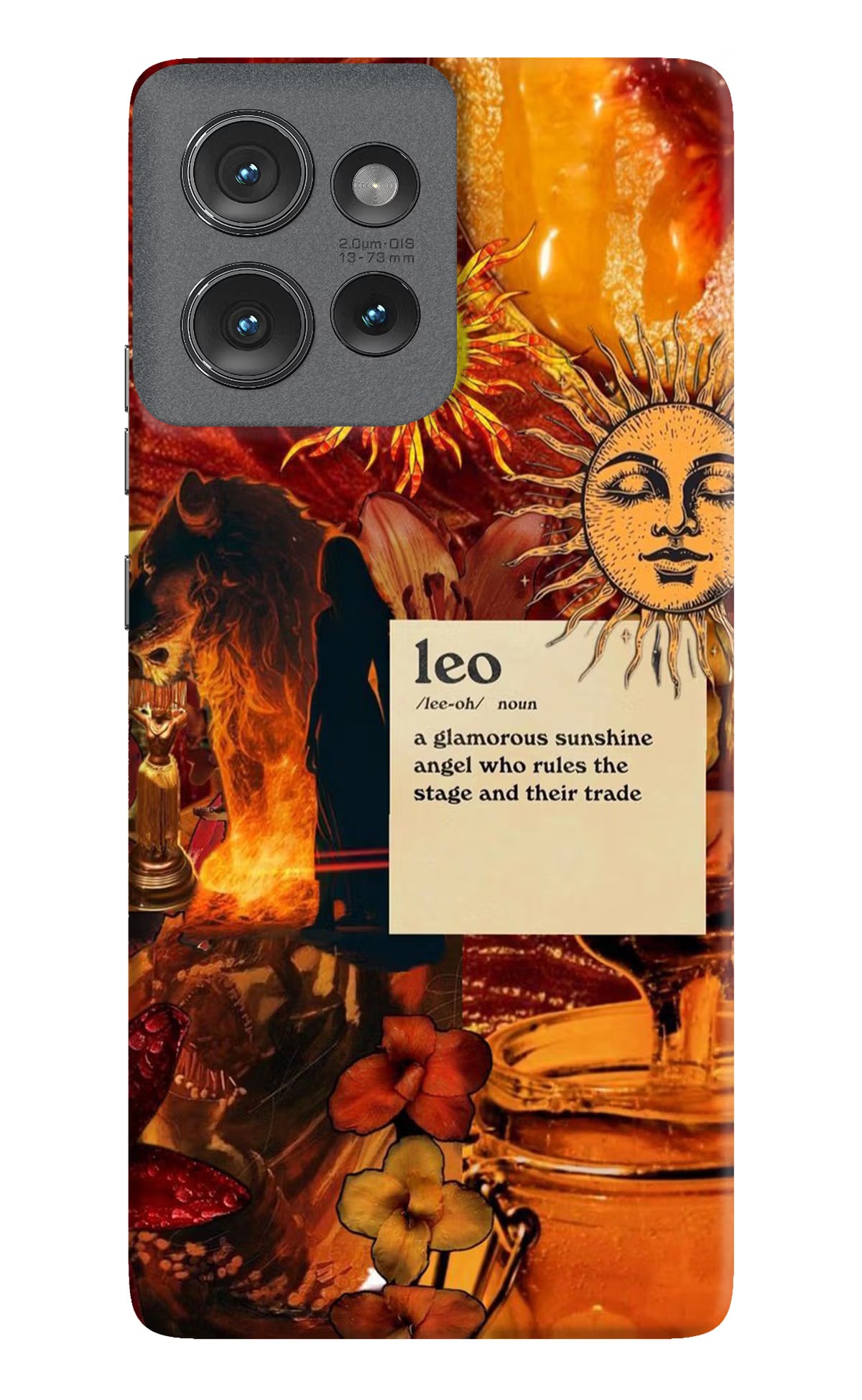 Leo Zodiac Moto Edge 50 Hard Case Back Cover by Casekaro