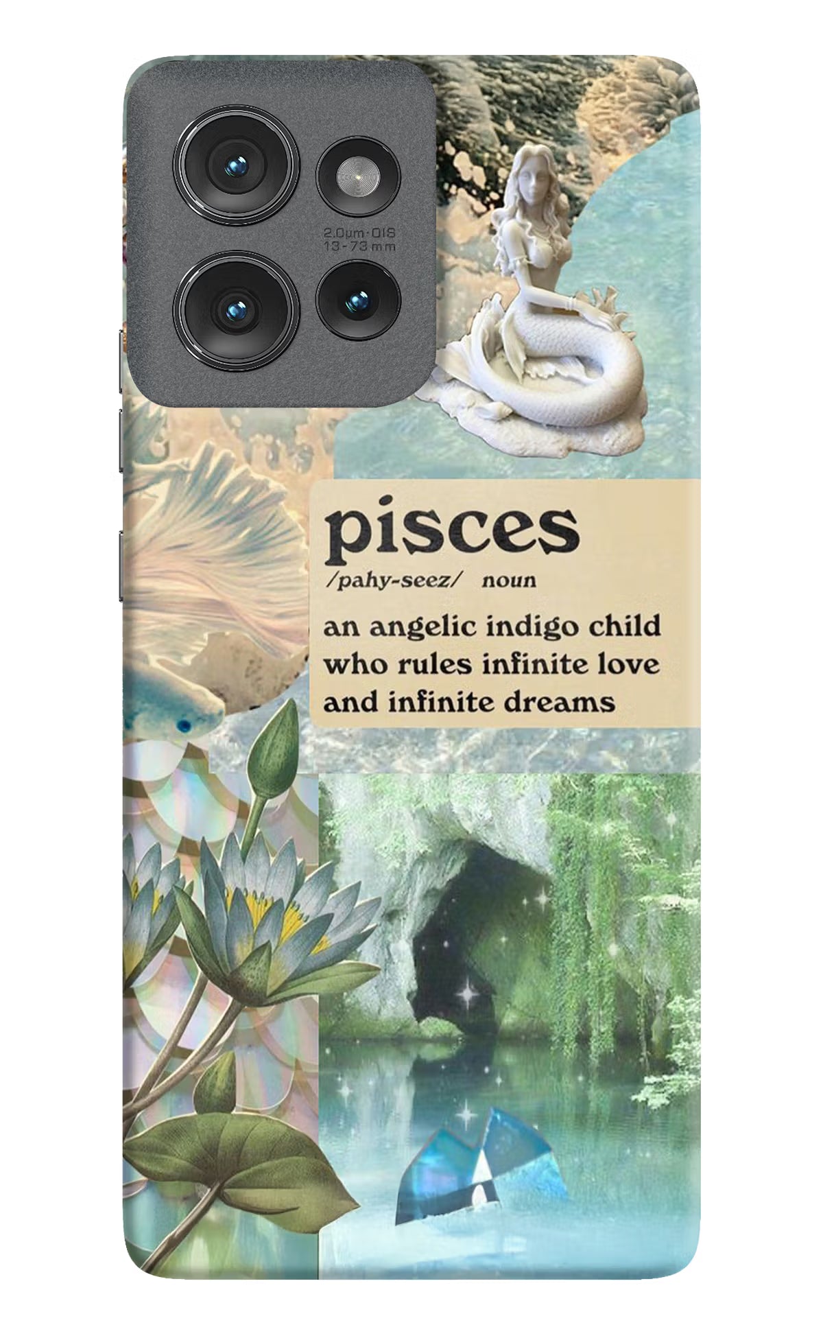 Pisces Zodiac Moto Edge 50 Hard Case Back Cover by Casekaro