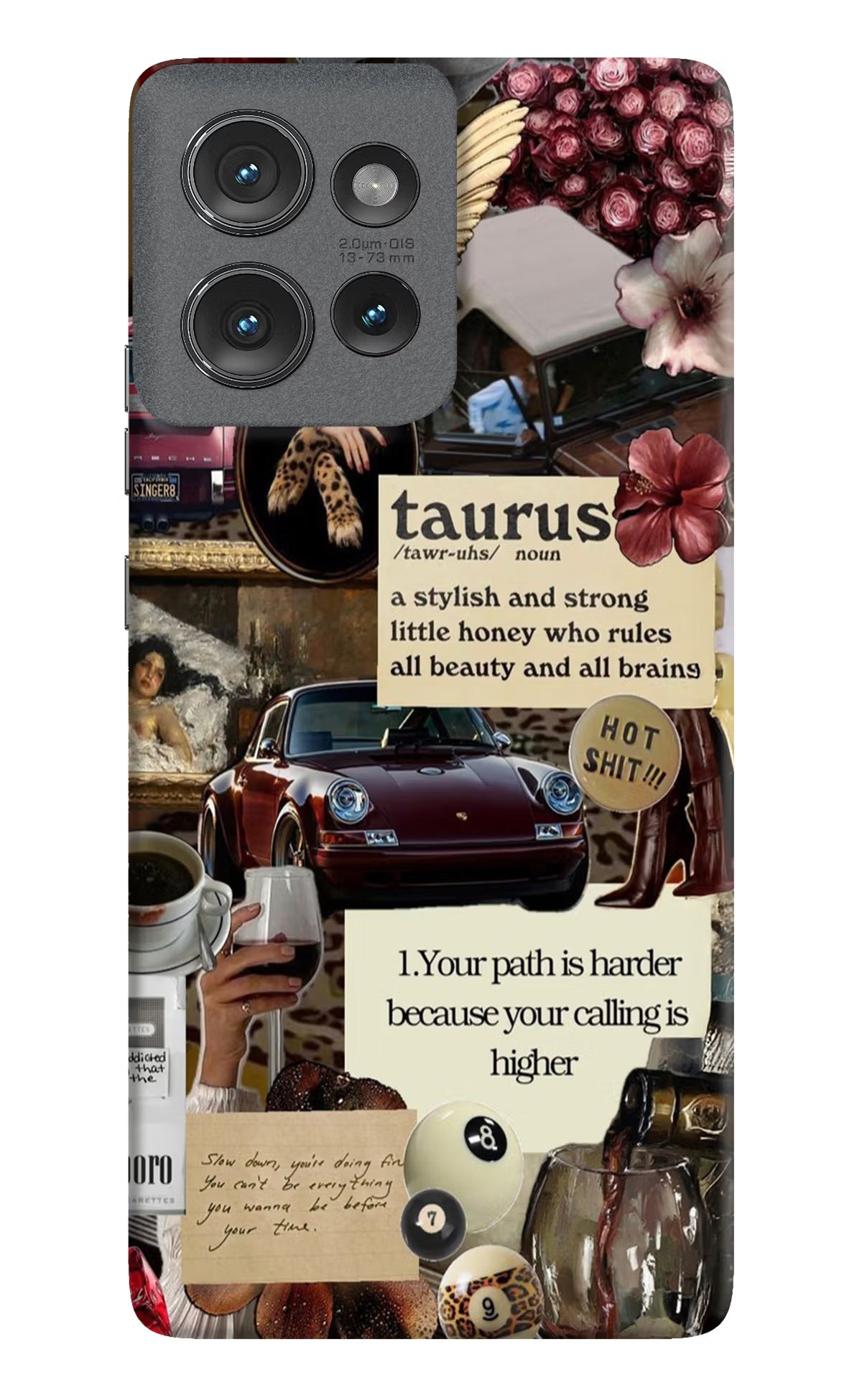 Taurus Zodiac Moto Edge 50 Hard Case Back Cover by Casekaro