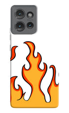 Fired Up – White Moto Edge 50 Hard Case Back Cover by Casekaro