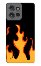 Fired Up – Black Moto Edge 50 Hard Case Back Cover by Casekaro