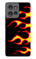 Side Sweep Flames Moto Edge 50 Hard Case Back Cover by Casekaro