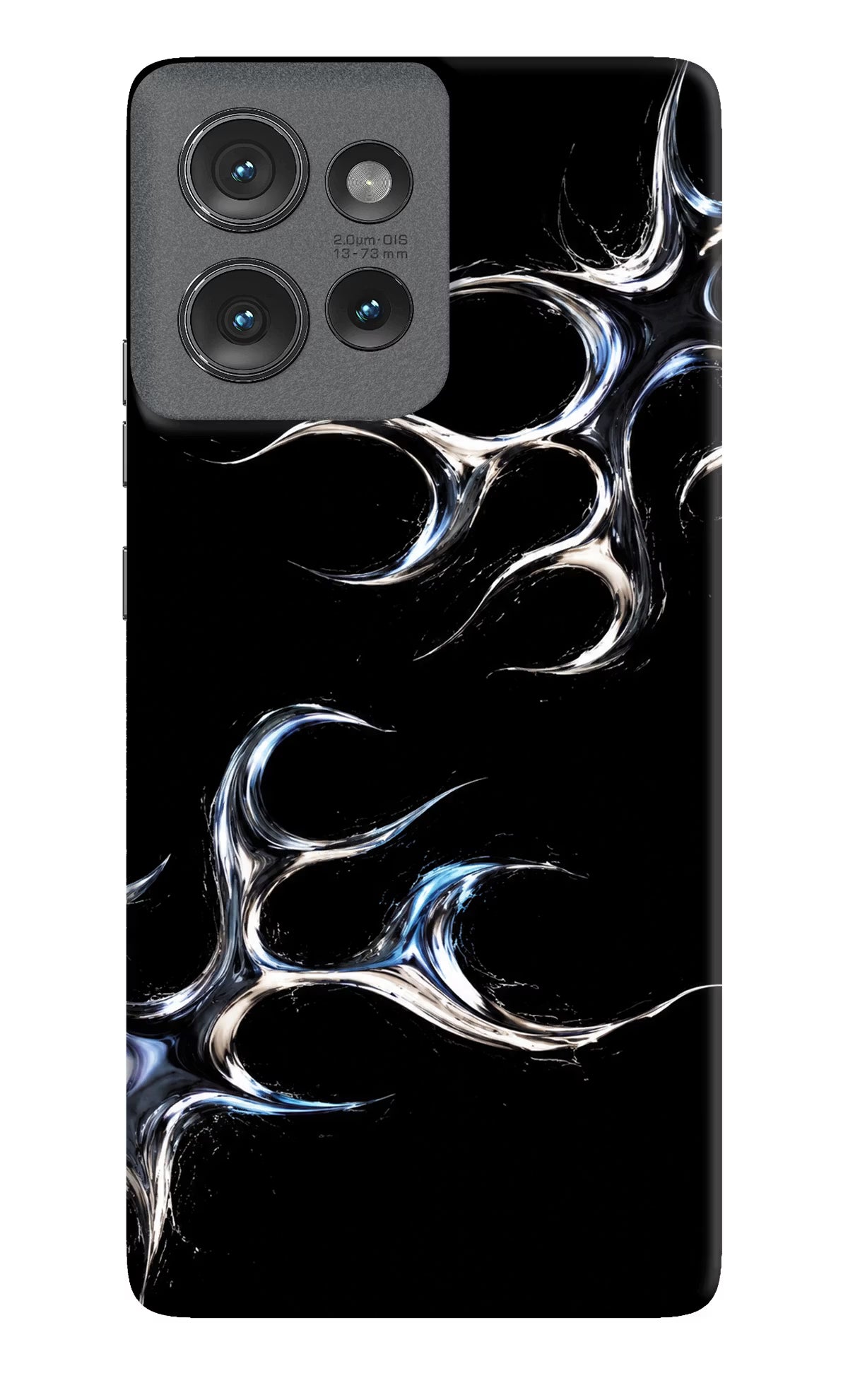 Chrome Tribal Moto Edge 50 Hard Case Back Cover by Casekaro