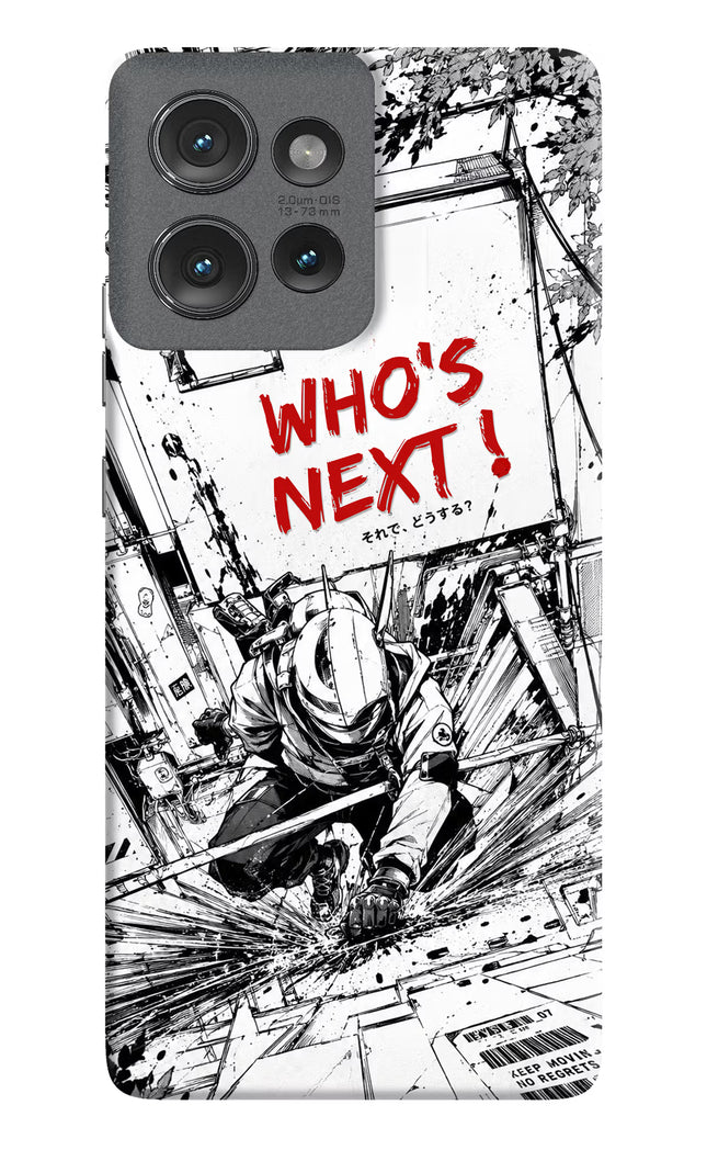 Who's Next Moto Edge 50 Hard Case Back Cover by Casekaro