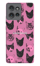 Pink Cats Moto Edge 50 Hard Case Back Cover by Casekaro