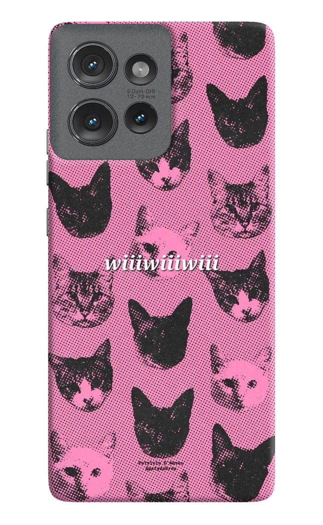 Pink Cats Moto Edge 50 Hard Case Back Cover by Casekaro