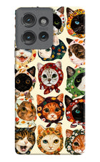 Cool Cat Moto Edge 50 Hard Case Back Cover by Casekaro