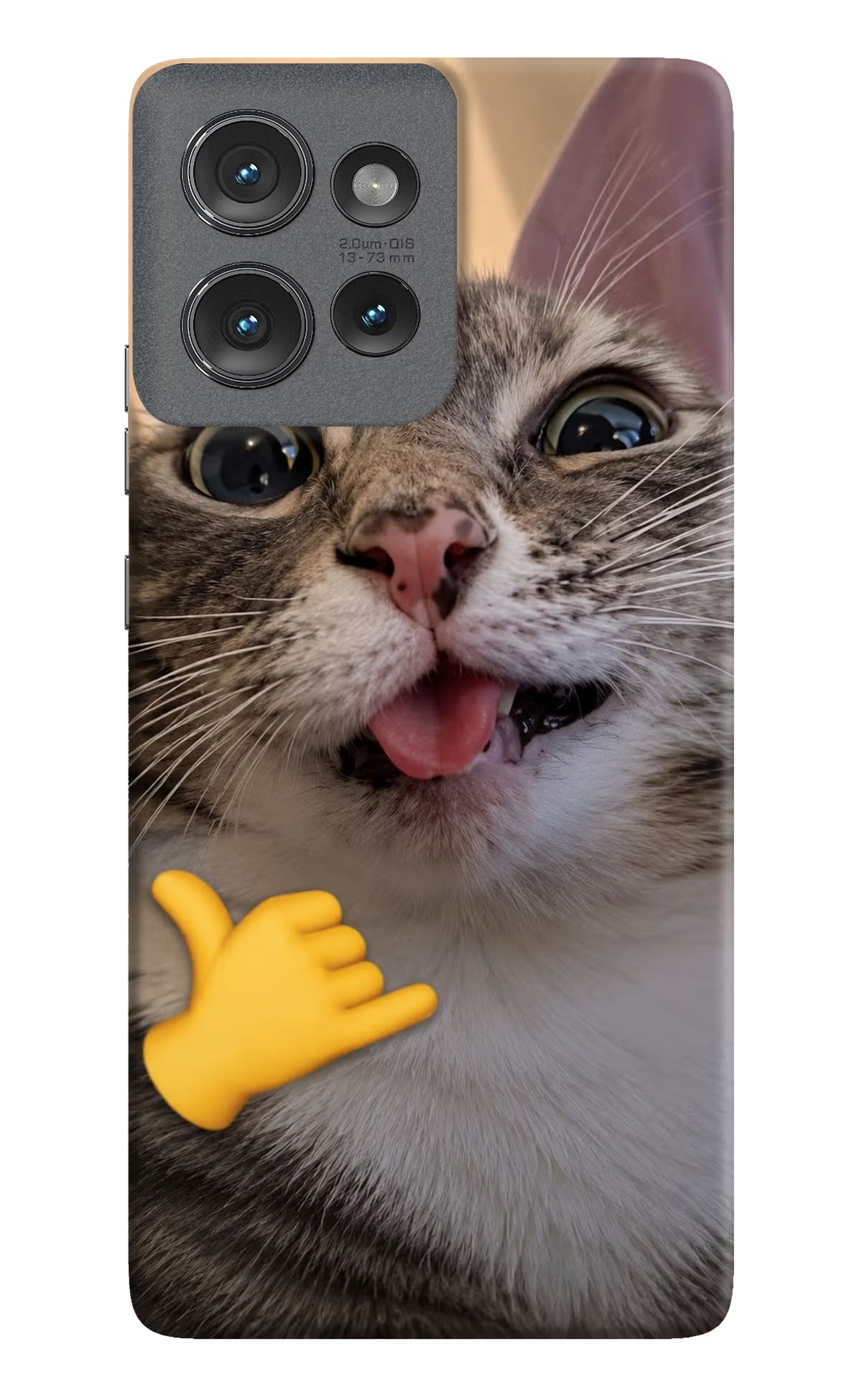 Silly Cat Call Moto Edge 50 Back Cover