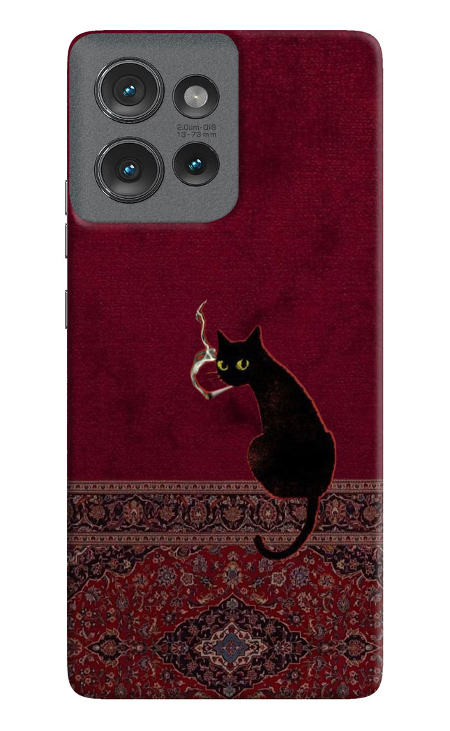 Midnight Cat Moto Edge 50 Hard Case Back Cover by Casekaro