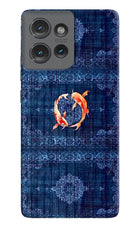 Koi Blue Moto Edge 50 Hard Case Back Cover by Casekaro